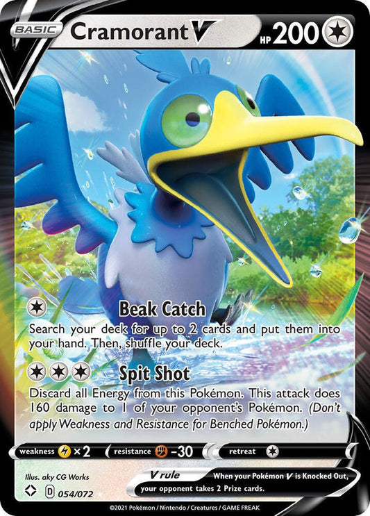 Cramorant V 054/072 Ultra Rare Shining Fates Pokémon card