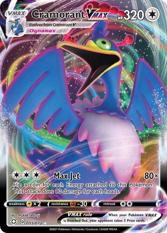 Cramorant VMAX 055/072 Ultra Rare Shining Fates Pokémon card