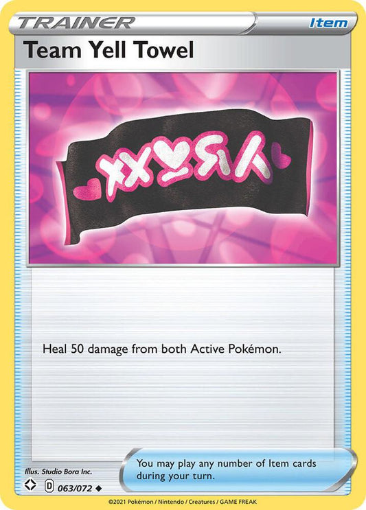 Team Yell Towel 063/072 Uncommon Shining Fates Pokémon card