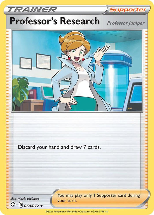 Professor's Research [Professor Juniper] 060/072 Rare Shining Fates Pokémon card