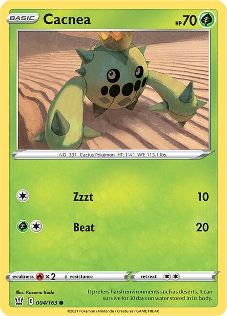 Cacnea 004/163 Common Battle Styles Pokémon card