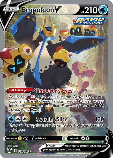 Empoleon V (Alternate Full Art) 146/163 Ultra Rare Battle Styles Pokémon card