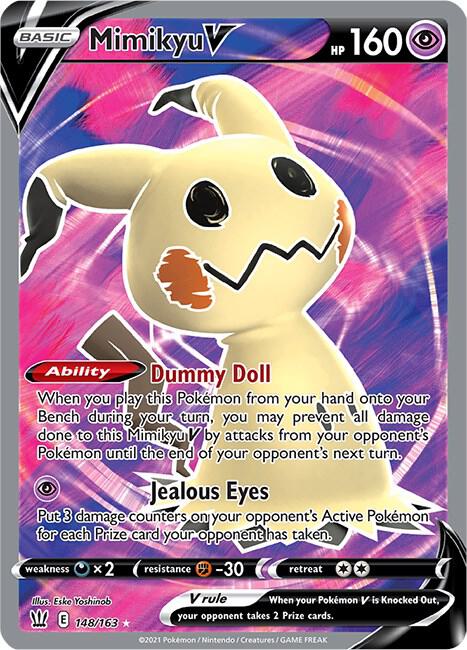 Mimikyu V (Full Art) 148/163 Ultra Rare Battle Styles Pokémon card
