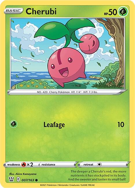 Cherubi 007/163 Common Battle Styles Pokémon card