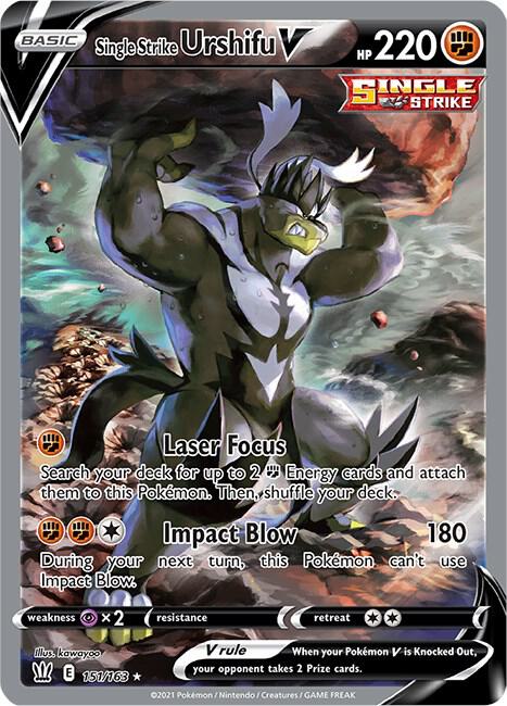 Single Strike Urshifu V (Alternate Full Art) - 151/163 Ultra Rare SWSH05: Battle Styles