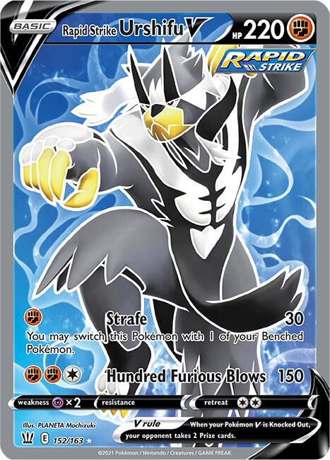 Rapid Strike Urshifu V (Full Art) 152/163 Ultra Rare Battle Styles Pokémon card