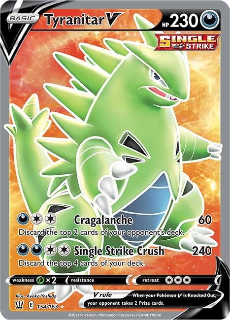 Tyranitar V (Full Art) 154/163 Ultra Rare Battle Styles Pokémon card