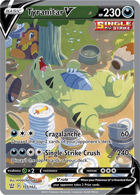 Tyranitar V (Alternate Full Art) - 155/163 Ultra Rare SWSH05: Battle Styles
