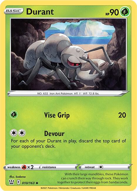 Durant 010/163 Uncommon Battle Styles Pokémon card