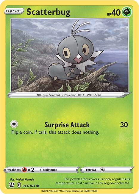 Scatterbug 011/163 Common Battle Styles Pokémon card