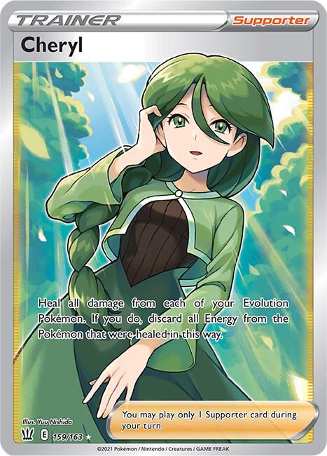 Cheryl (Full Art) 159/163 Ultra Rare Battle Styles Pokémon card