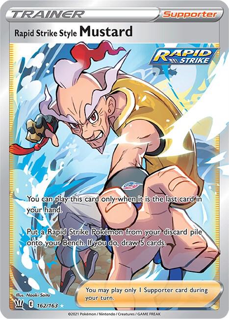 Rapid Strike Style Mustard (Full Art) 162/163 Ultra Rare Battle Styles Pokémon card