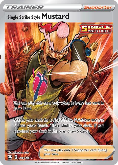 Single Strike Style Mustard (Full Art) 163/163 Ultra Rare Battle Styles Pokémon card