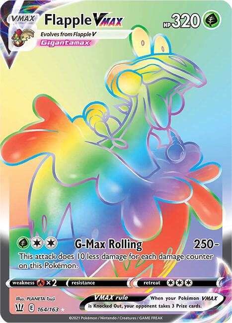 Flapple VMAX (Secret) - 164/163 Secret Rare SWSH05: Battle Styles