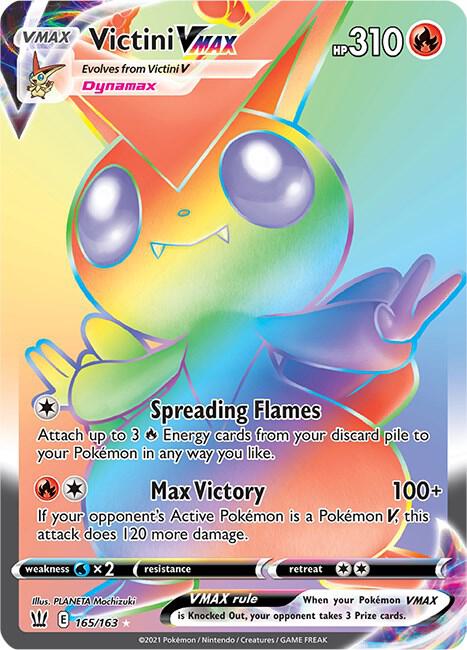 Victini VMAX (Secret) 165/163 Secret Rare Battle Styles Pokémon card