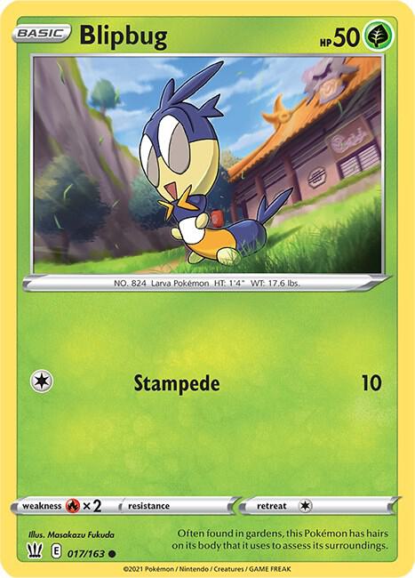 Blipbug 017/163 Common Battle Styles Pokémon card