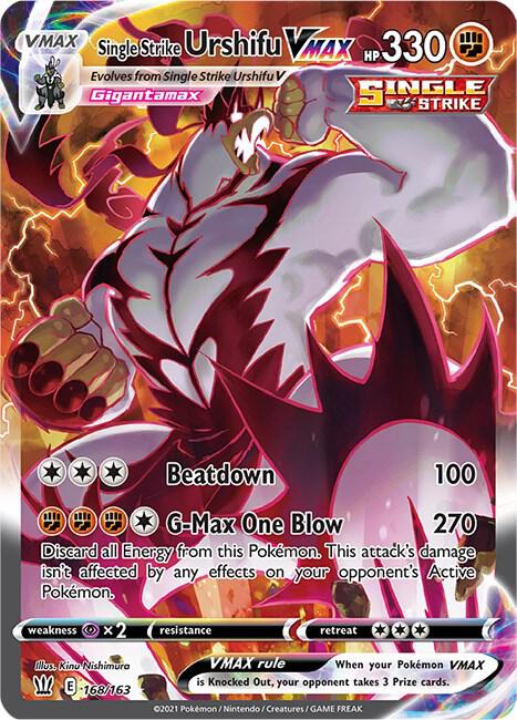 Single Strike Urshifu VMAX (Alternate Art Secret) 168/163 Secret Rare Battle Styles Pokémon card