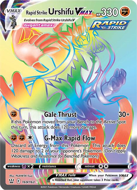 Rapid Strike Urshifu VMAX (Secret) 169/163 Secret Rare Battle Styles Pokémon card