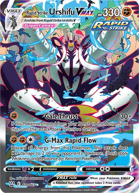 Rapid Strike Urshifu VMAX (Alternate Art Secret) 170/163 Secret Rare Battle Styles Pokémon card