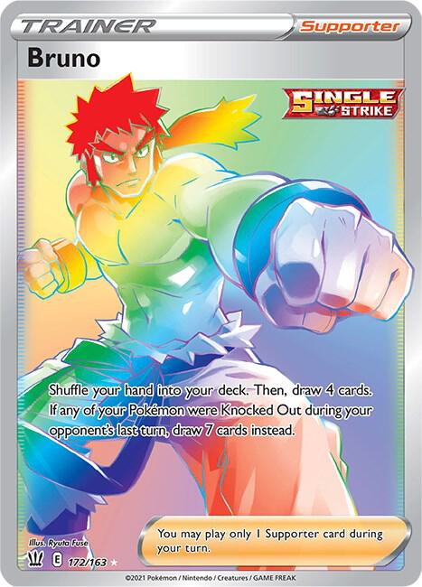 Bruno (Secret) - 172/163 Secret Rare SWSH05: Battle Styles