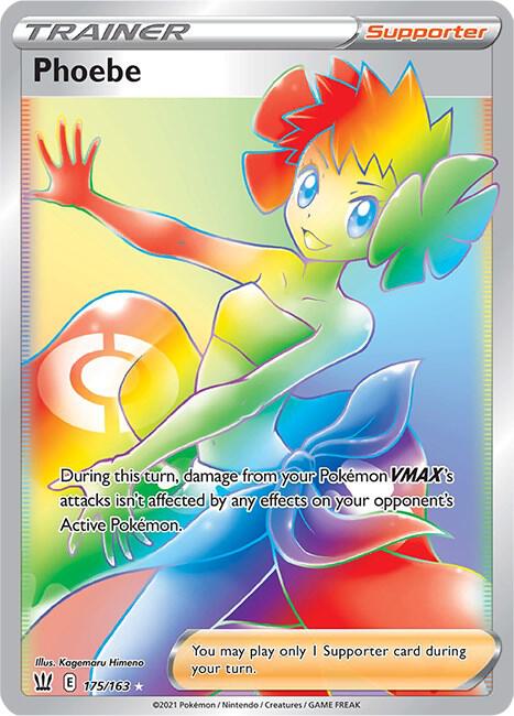 Phoebe (Secret) 175/163 Secret Rare Battle Styles Pokémon card