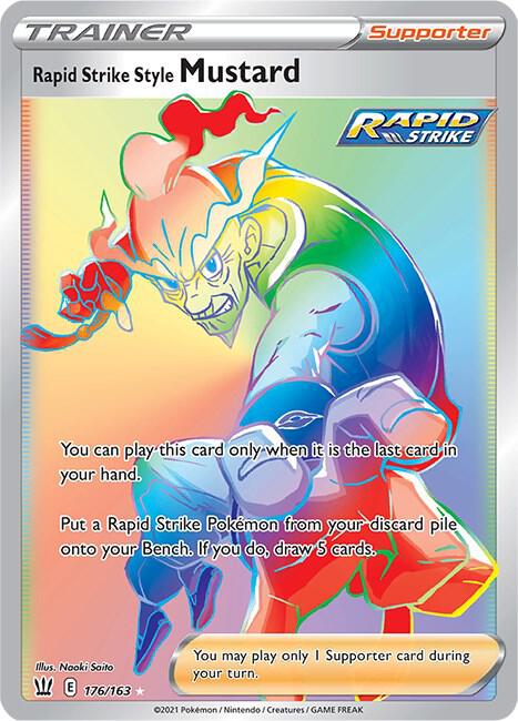 Rapid Strike Style Mustard (Secret) - 176/163 Secret Rare SWSH05: Battle Styles