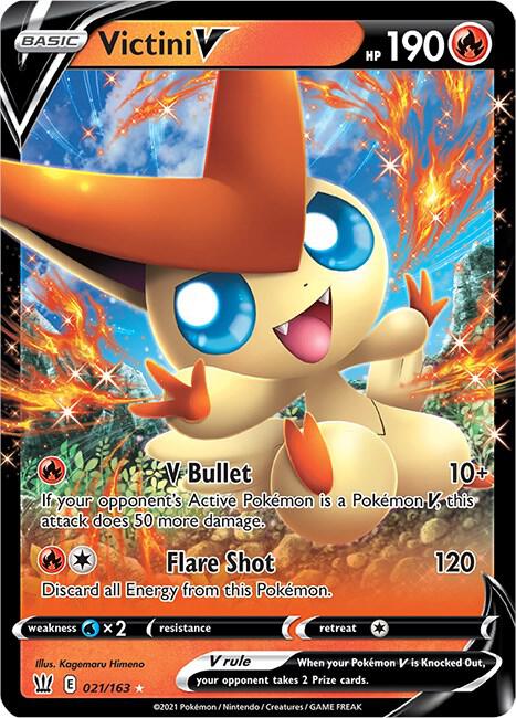 Victini V 021/163 Ultra Rare Battle Styles Pokémon card