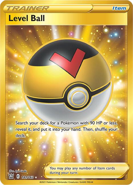 Level Ball (Secret) 181/163 Secret Rare Battle Styles Pokémon card