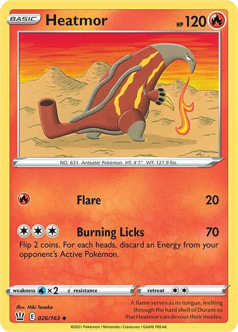 Heatmor 026/163 Uncommon Battle Styles Pokémon card