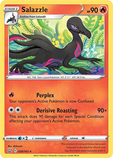 Salazzle 028/163 Rare Battle Styles Pokémon card