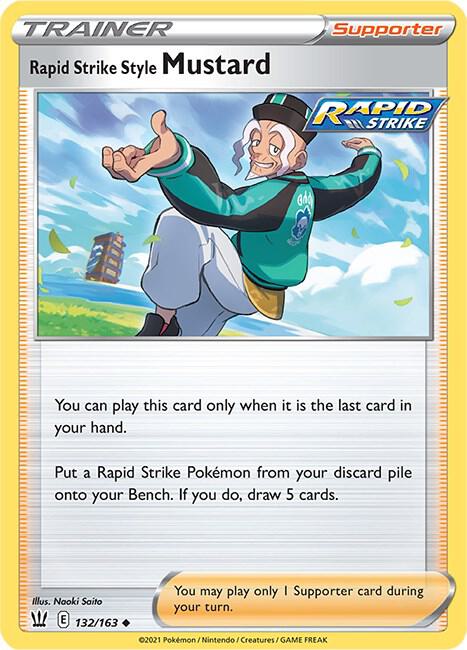 Rapid Strike Style Mustard 132/163 Uncommon Battle Styles Pokémon card