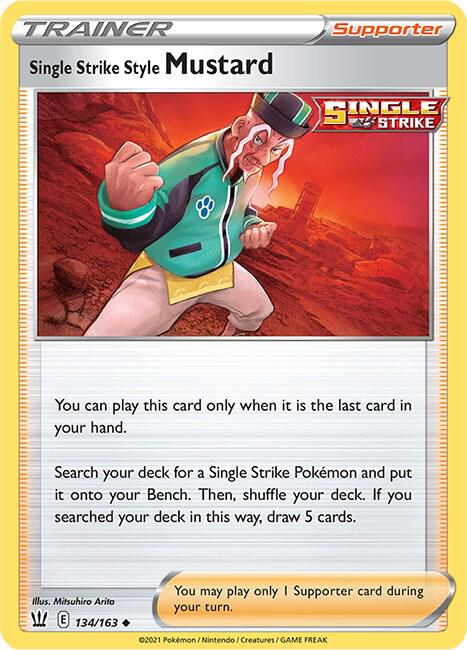 Single Strike Style Mustard 134/163 Uncommon Battle Styles Pokémon card