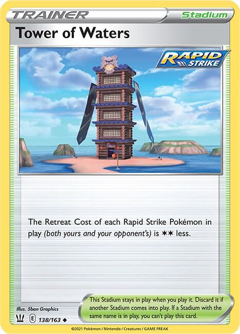 Tower of Waters 138/163 Uncommon Battle Styles Pokémon card