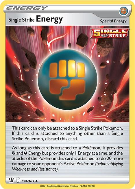 Single Strike Energy 141/163 Uncommon Battle Styles Pokémon card