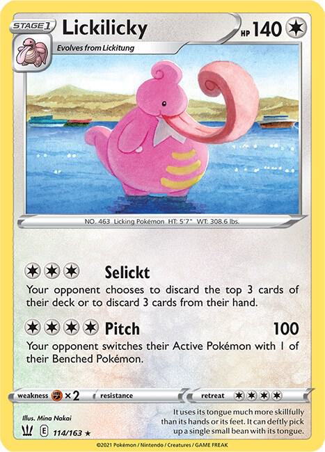 Lickilicky 114/163 Rare Battle Styles Pokémon card