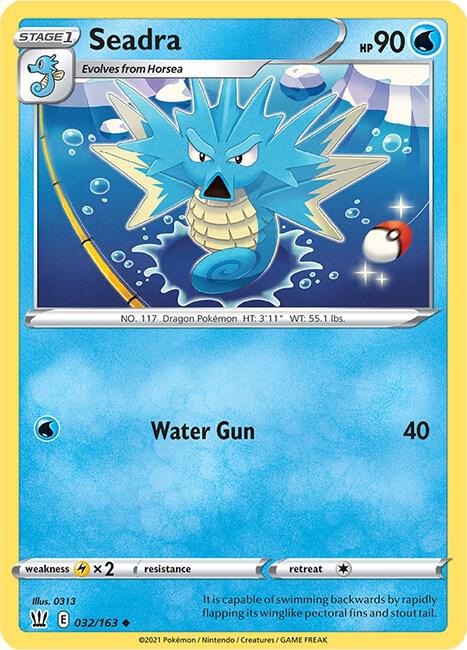 Seadra 032/163 Uncommon Battle Styles Pokémon card