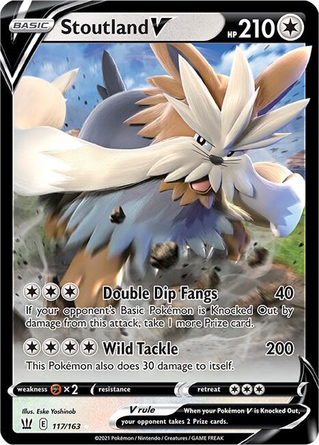 Stoutland V 117/163 Ultra Rare Battle Styles Pokémon card