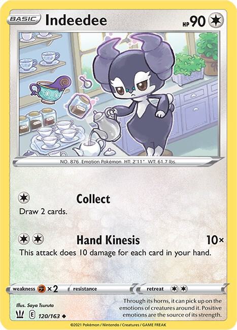 Indeedee 120/163 Uncommon Battle Styles Pokémon card