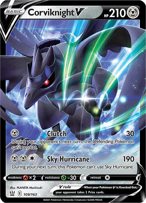 Corviknight V 109/163 Ultra Rare Battle Styles Pokémon card