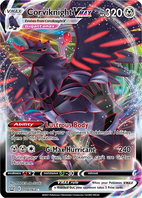 Corviknight VMAX 110/163 Ultra Rare Battle Styles Pokémon card