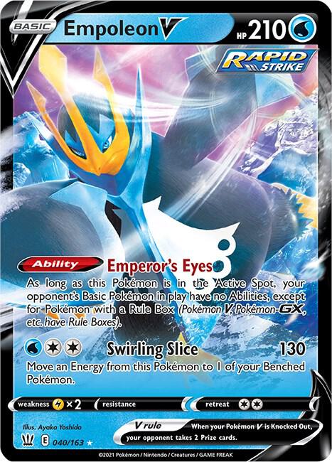 Empoleon V 040/163 Ultra Rare Battle Styles Pokémon card