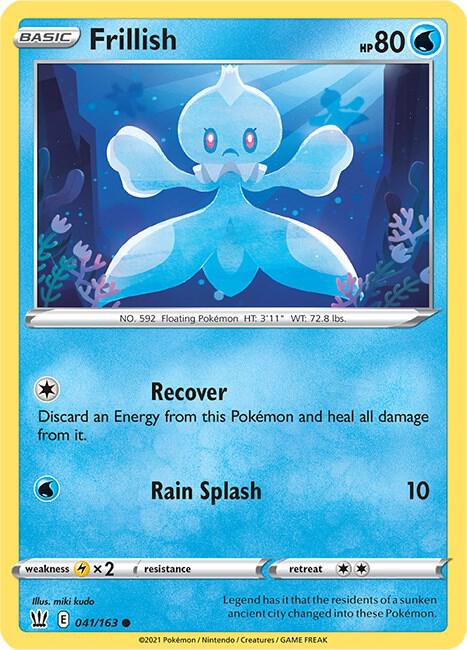 Frillish 041/163 Common Battle Styles Pokémon card