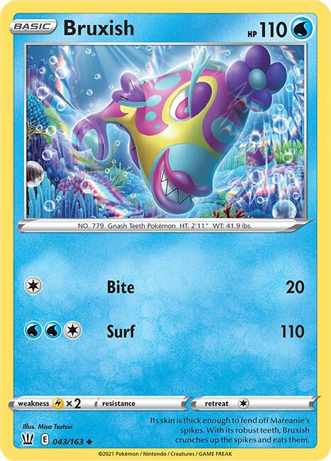 Bruxish 043/163 Uncommon Battle Styles Pokémon card