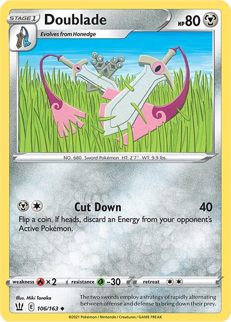 Doublade 106/163 Uncommon Battle Styles Pokémon card