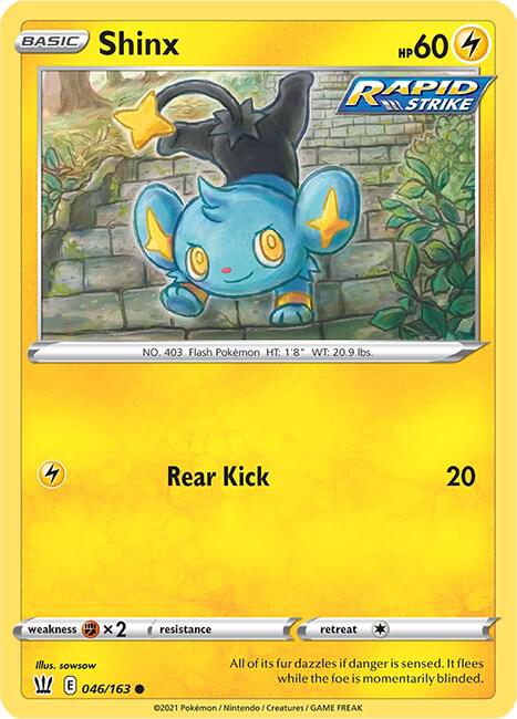 Shinx 046/163 Common Battle Styles Pokémon card