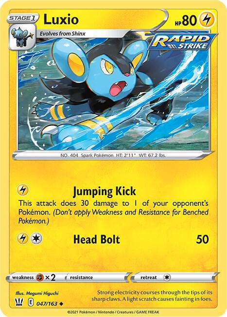 Luxio 047/163 Uncommon Battle Styles Pokémon card