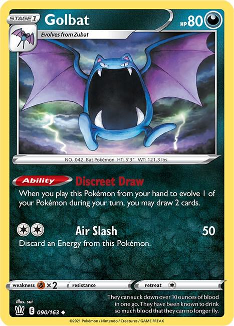 Golbat 090/163 Uncommon Battle Styles Pokémon card