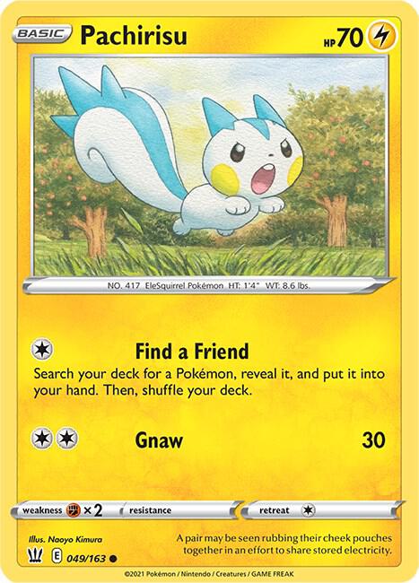 Pachirisu 049/163 Common Battle Styles Pokémon card