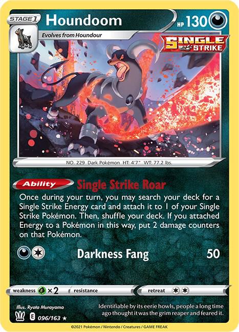 Houndoom 096/163 Holo Rare Battle Styles Pokémon card
