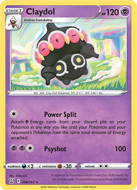 Claydol 058/163 Rare Battle Styles Pokémon card